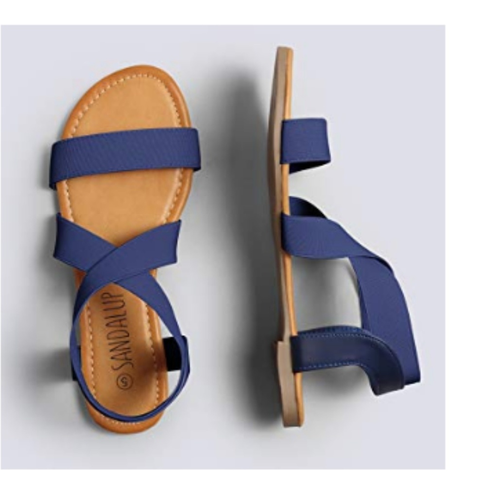 Elastic Flat Sandals - Picture 4 of 7